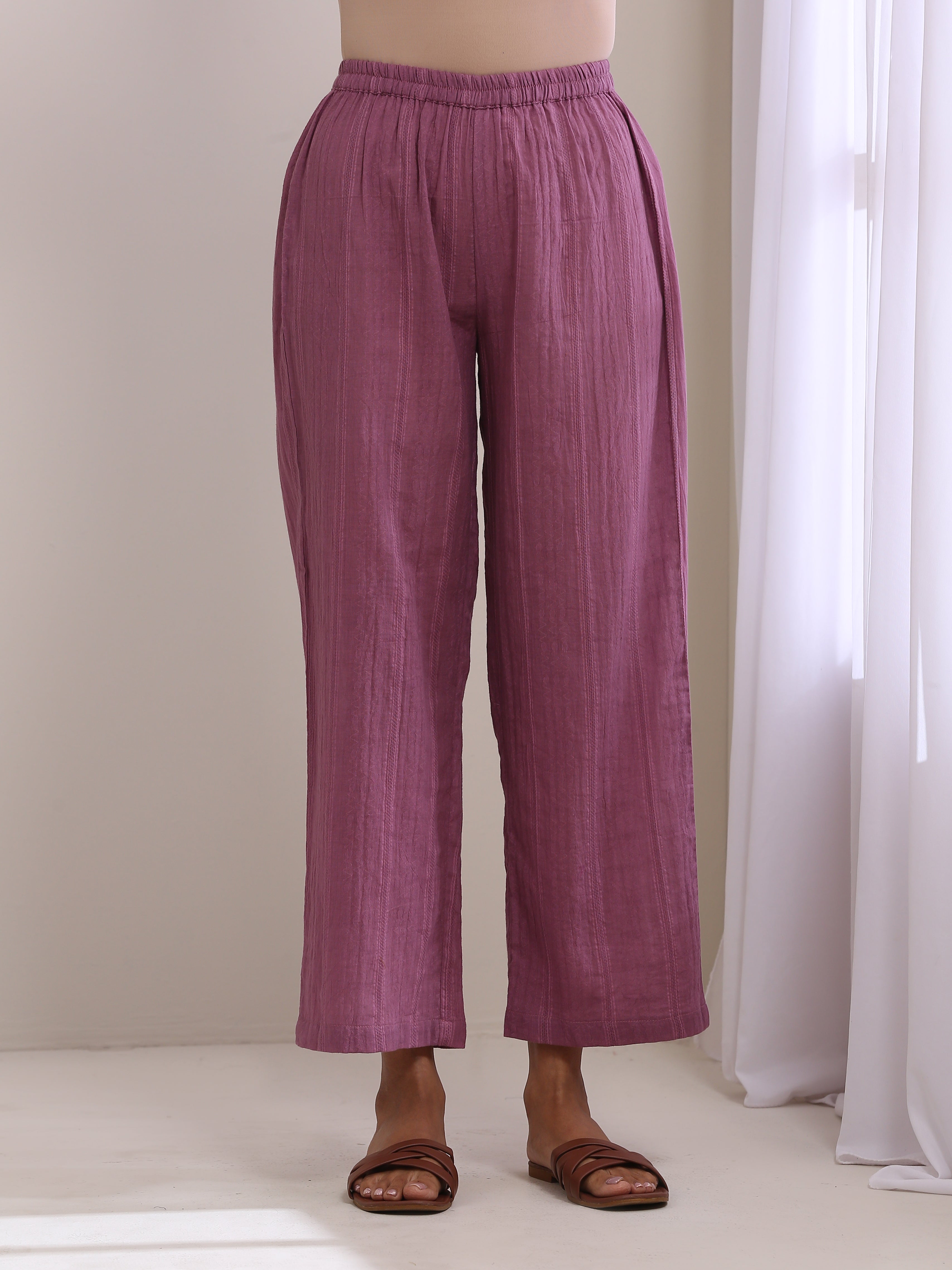 trueBrowns Onion Pink Dobby Angrakha Pant Set - Distacart