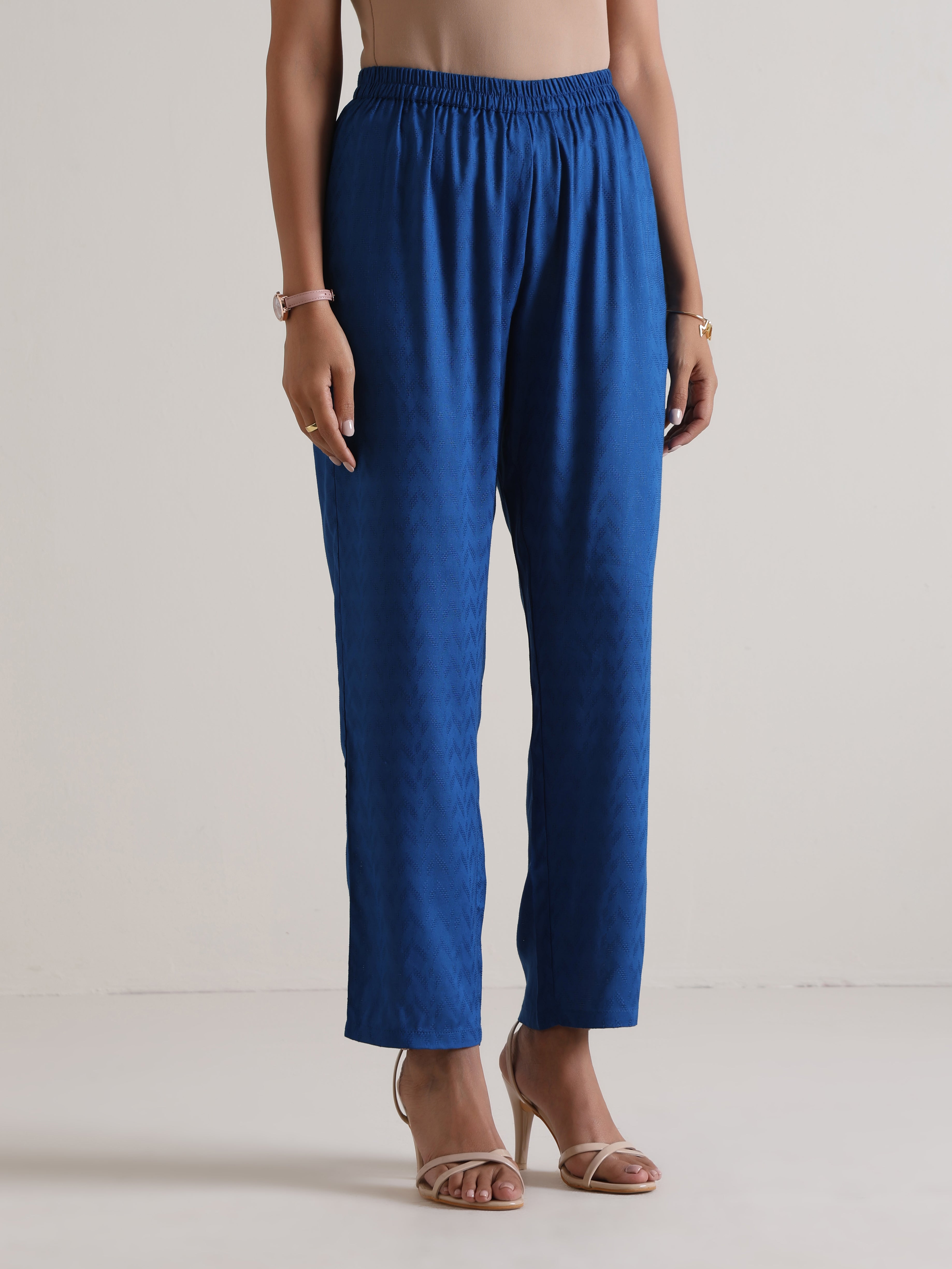 trueBrowns Ink Blue Oversized Round Co-Ord Set - Distacart