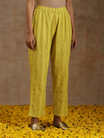 Thumbnail for trueBrowns Lime Gold Cotton Oversized Round Co-Ord Set - Distacart