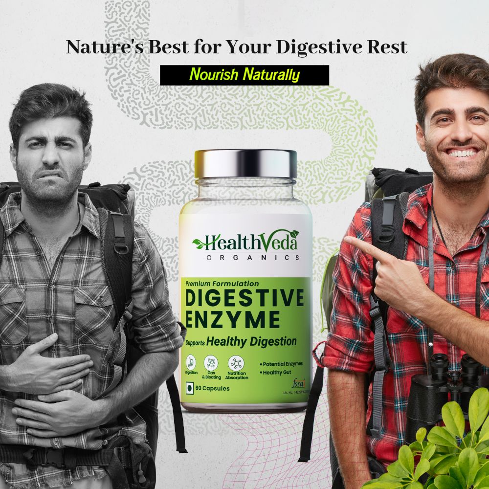 Health Veda Organics Digestive Enzyme Capsules - Distacart