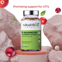 Thumbnail for Health Veda Organics D-Mannose + Cranberry Extract Tablets - Distacart