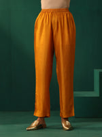 Thumbnail for trueBrowns Wine Geometric Viscose Silk Kaftan Kurta Pant Set - Distacart