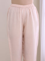 Thumbnail for trueBrowns Pink Slub Relaxed Fit Co-Ord Set - Distacart