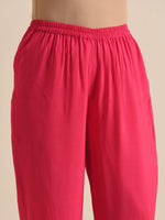 Thumbnail for trueBrowns Dark Green Lehariya Printed Silk Kurta Pant Set - Distacart