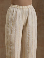 Thumbnail for trueBrowns Ivory Gold Cotton Relaxed Co-Ord Set - Distacart