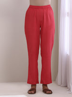 Thumbnail for trueBrowns Bright Pink Dobby Boxy Fit High Low Co-Ord Set - Distacart