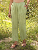 Thumbnail for trueBrowns Green Cotton Embroidered Kurta Set - Distacart