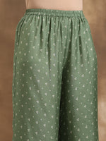 Thumbnail for trueBrowns Light Green Bandhani Printed Silk Co-Ord Set - Distacart