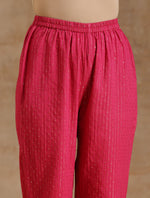 Thumbnail for trueBrowns Pink Gold Cotton Yoke Kurta Set - Distacart