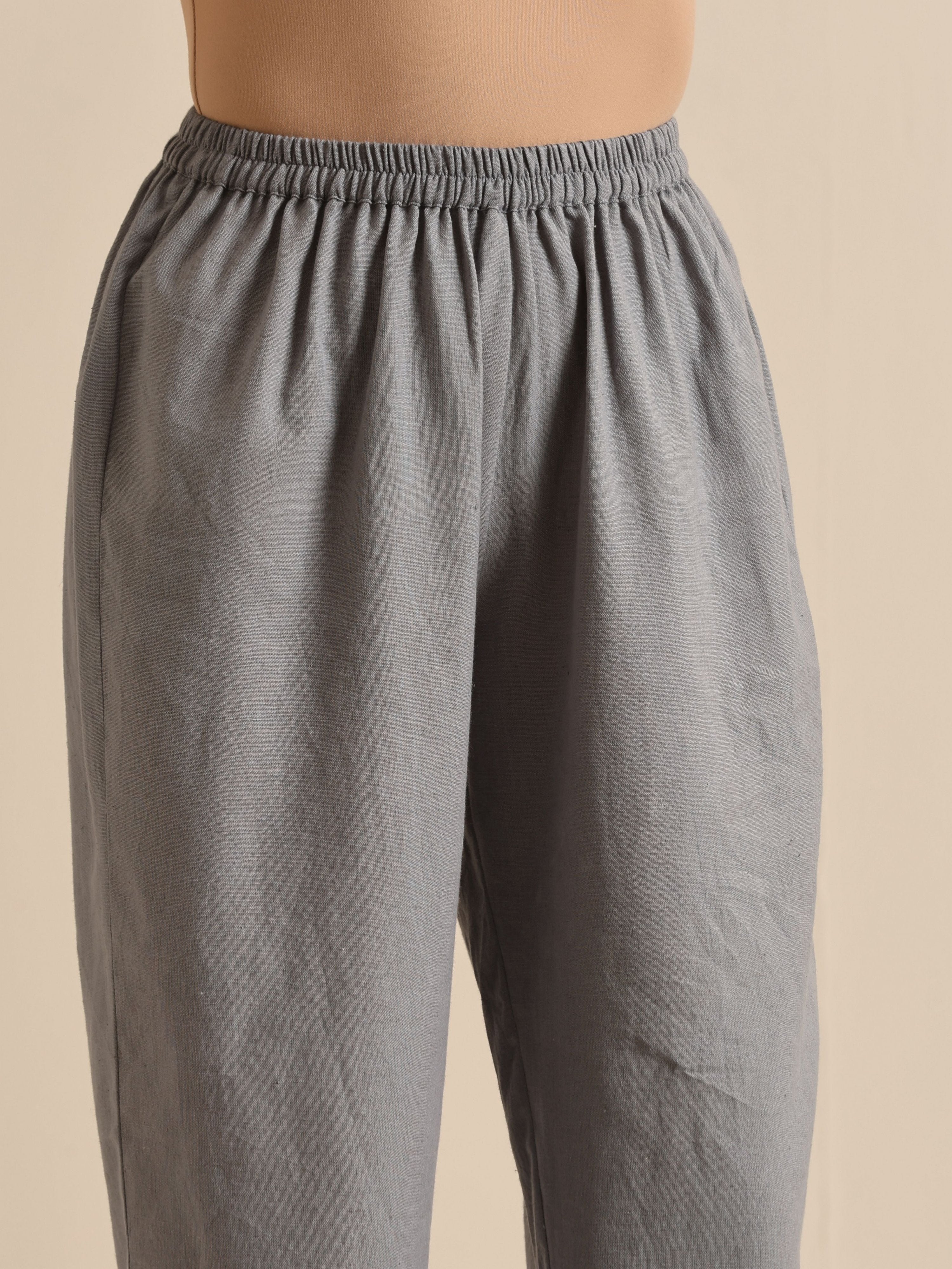 trueBrowns Steel Blue Khadi Relaxed Co-Ord Set - Distacart