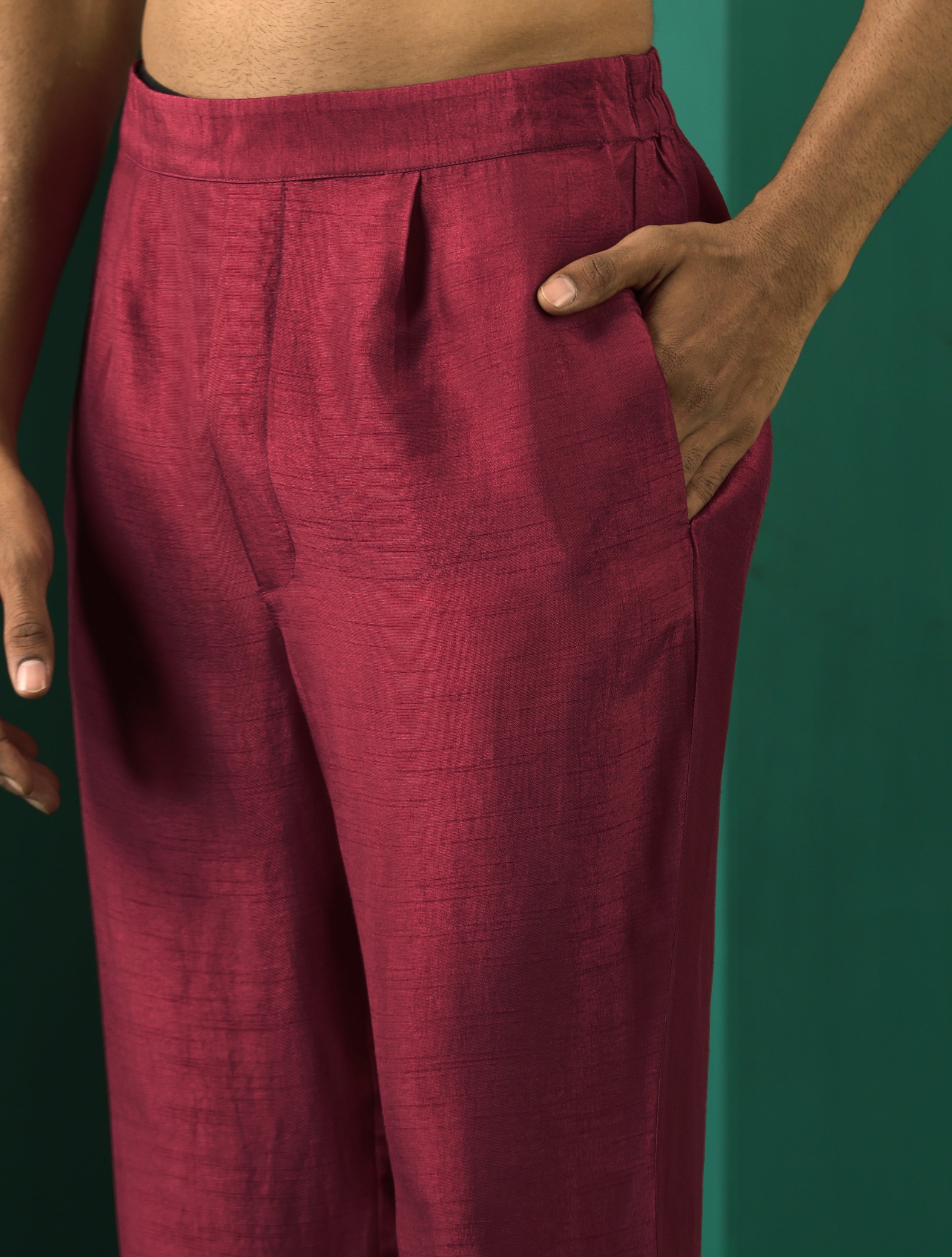 trueBrowns Men's Purple Silk Co-ord Set - Distacart