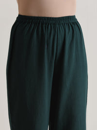 Thumbnail for trueBrowns Dark Green Front Placket Co-Ord Set - Distacart