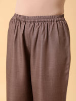 Thumbnail for trueBrowns Cotton Linen Burnt Brown Boxy Fit Co-Ord Set - Distacart