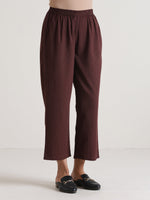 Thumbnail for trueBrowns Cola Brown Sleeveless Flared Kurta Pant Set - Distacart