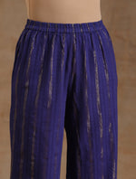 Thumbnail for trueBrowns Spectrum Blue Gold Cotton Oversized Round Co-Ord Set - Distacart