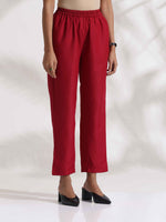 Thumbnail for trueBrowns Maroon Slub Co-ord Set - Distacart