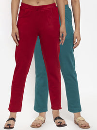 Thumbnail for TAG 7 Women Pack of 2 Solid Leggings