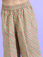 Thumbnail for Vishudh Women Green Floral Pure Cotton Kurta with Trouser & Dupatta - Distacart