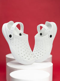 Thumbnail for Roadster The Lifestyle Co. Men White Self-Designed Clogs