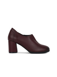 Thumbnail for ELLE Coffee Textured Block Pumps