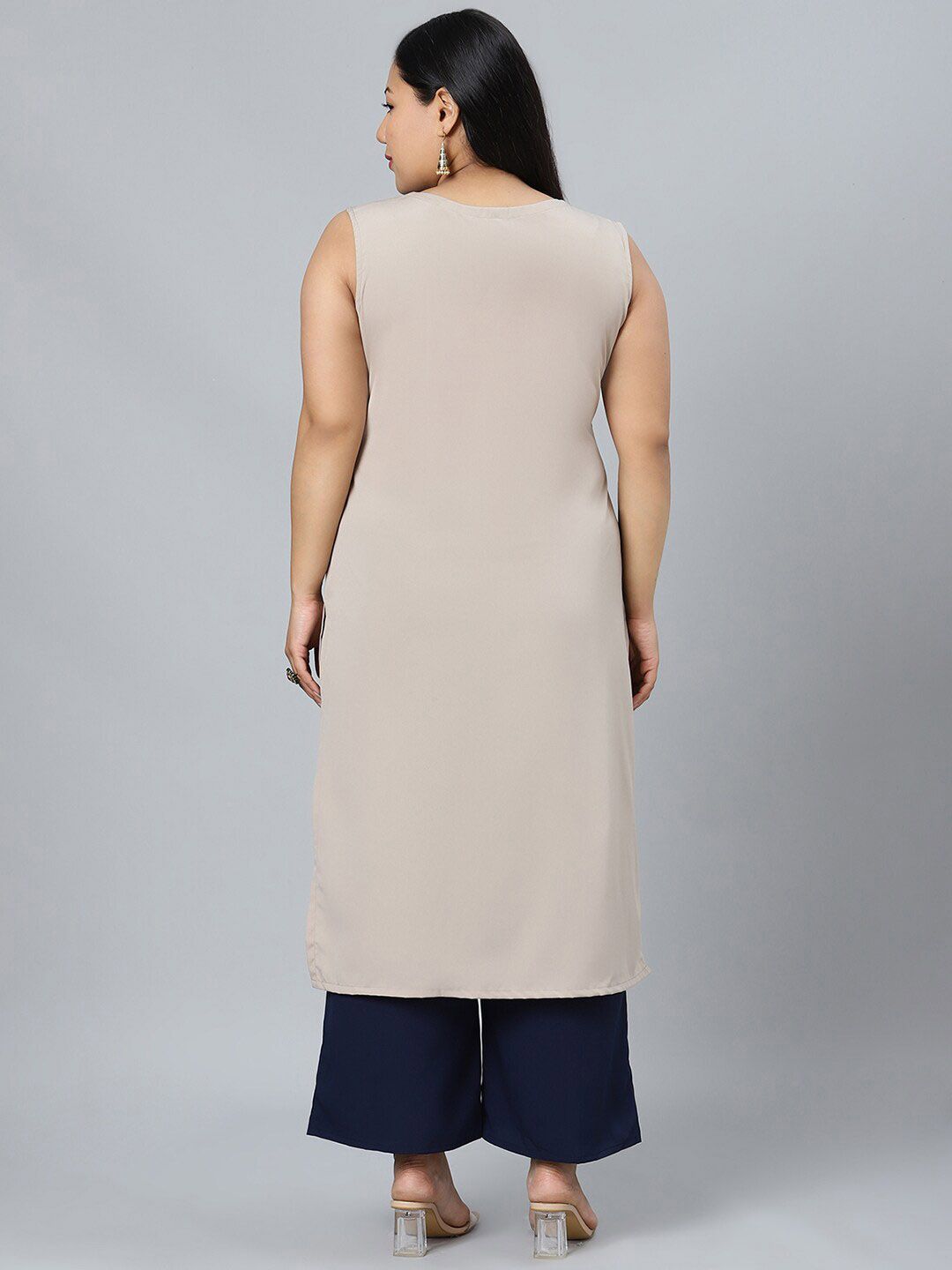 Sztori Plus Size Ethnic Motifs Printed Kurta With Palazzos - Distacart