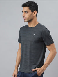 Thumbnail for Alcis Striped Slim Fit Anti-Static T-Shirt - Distacart