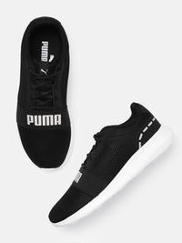 Thumbnail for Puma Men & Women Black Urus Brand Logo Print Sneakers