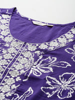 Thumbnail for Sztori Plus Size Floral Printed Yoke Design Kurta with Trousers - Distacart