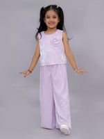 Thumbnail for Lil Drama Glam Up Girls Pink Party Top and Pant Set