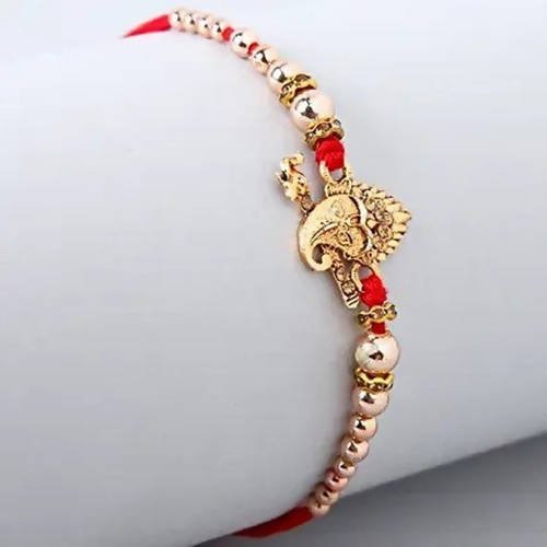 Auspicious Ganesha Rakhi And Almonds Jar - Distacart