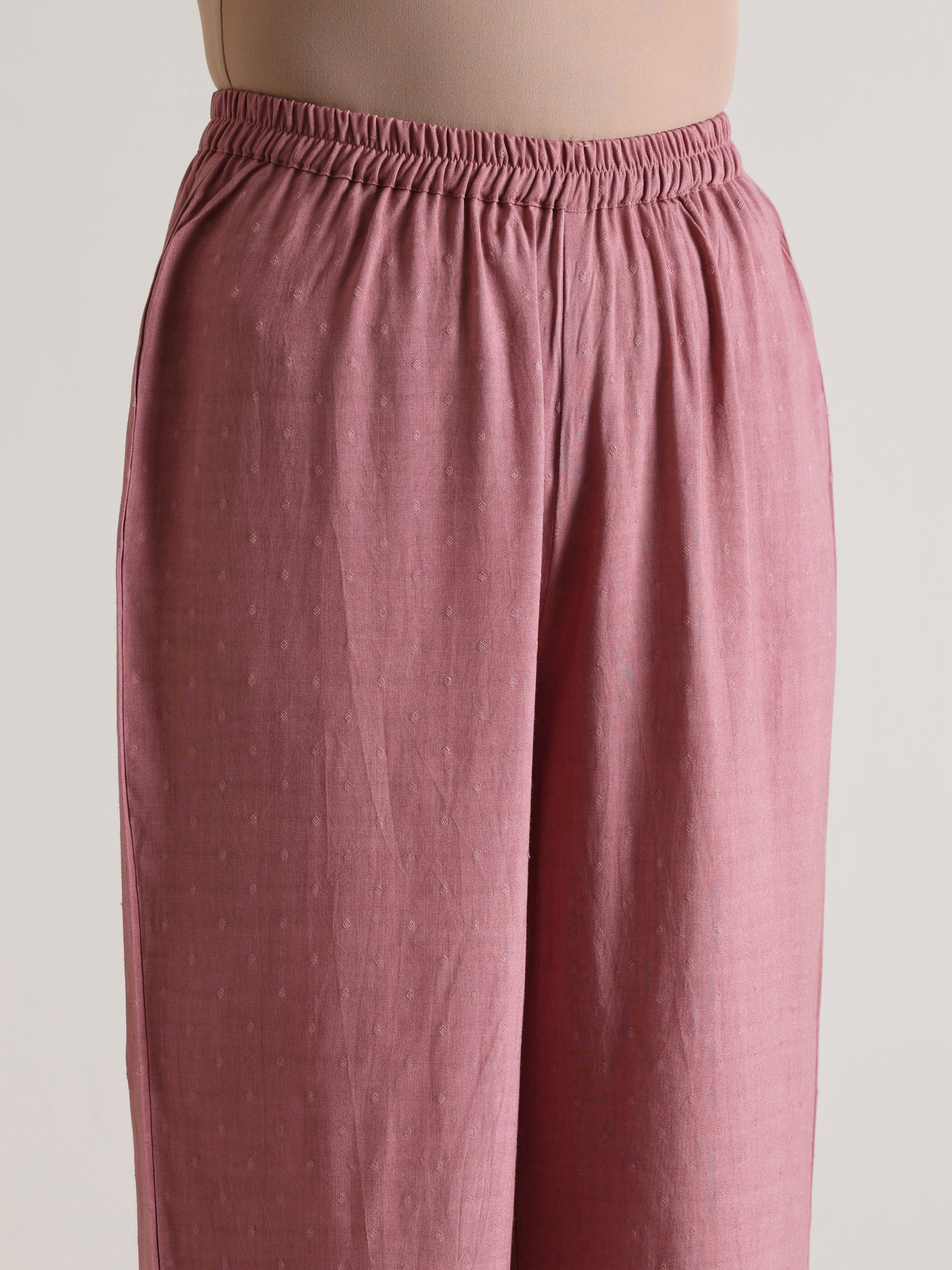 trueBrowns Mauve Angrakha Kurta Set - Distacart