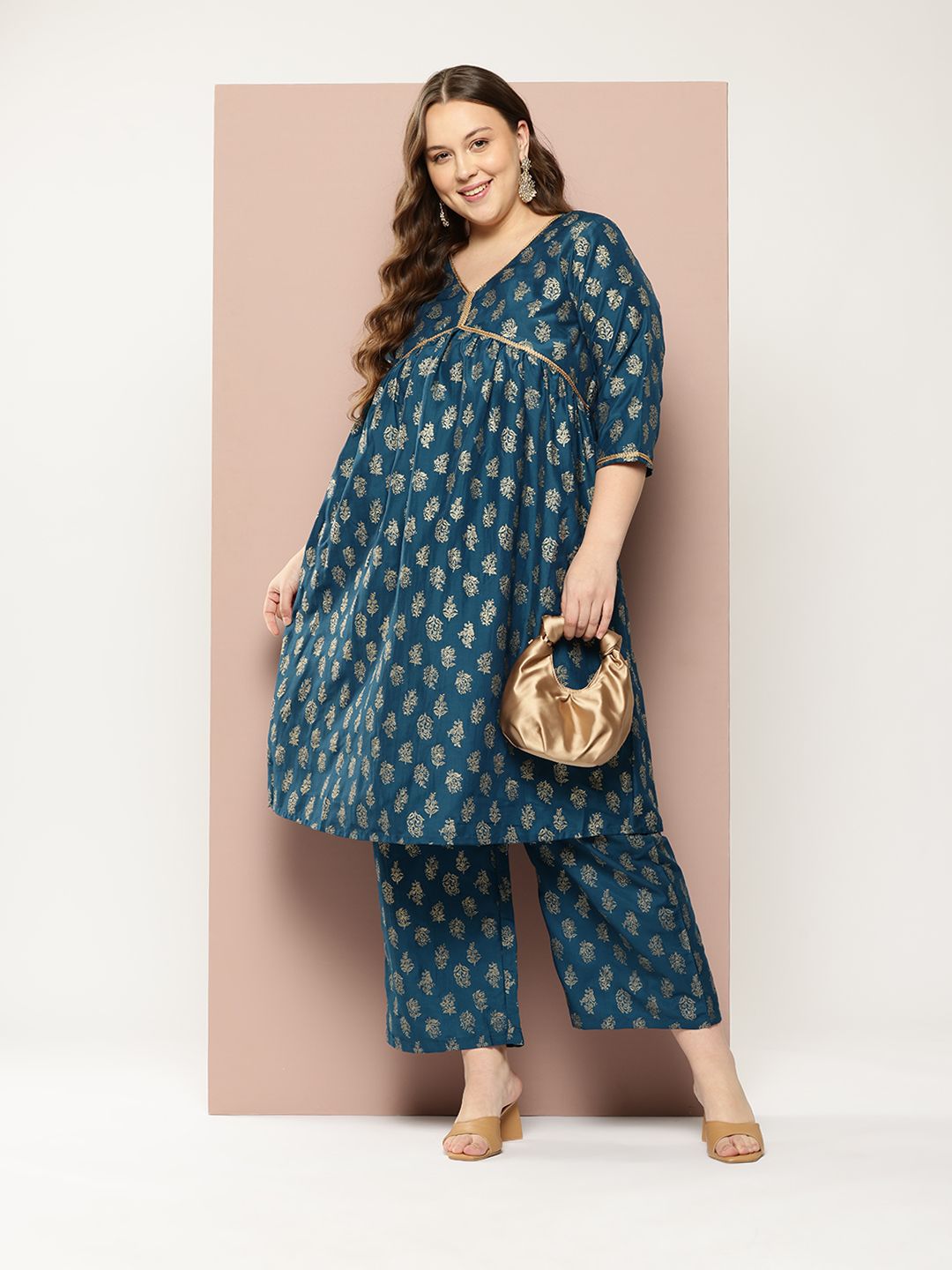 Sztori Plus Size Ethnic Motifs Kurta Set - Distacart