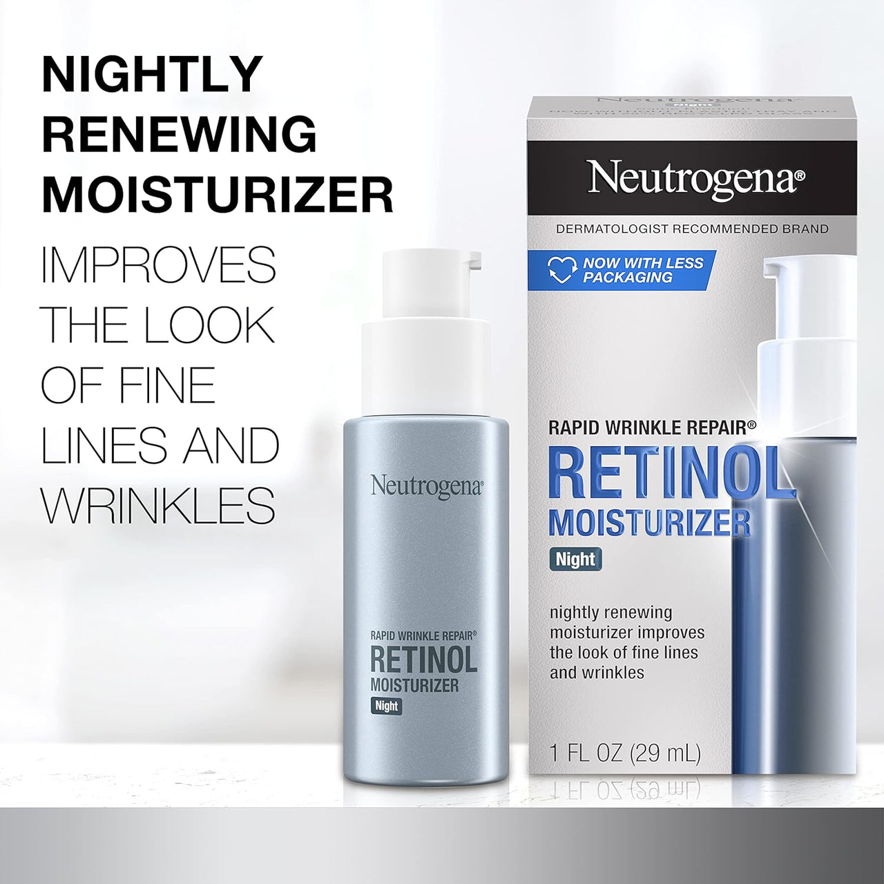 Neutrogena Rapid Wrinkle Repair Night Moisturizer - Distacart