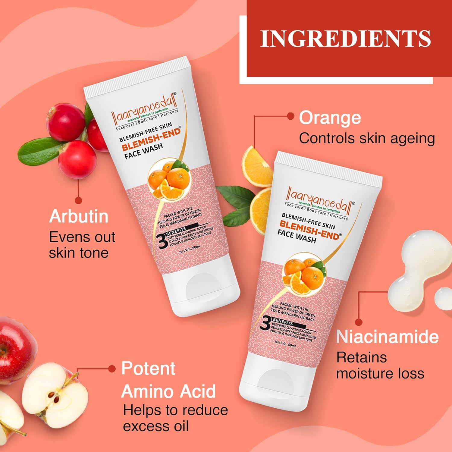 Aryanveda Blemishend Face Wash - Distacart