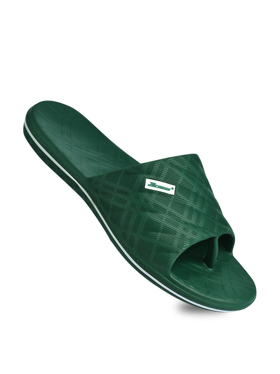 Paragon Men Green & White Rubber Sliders