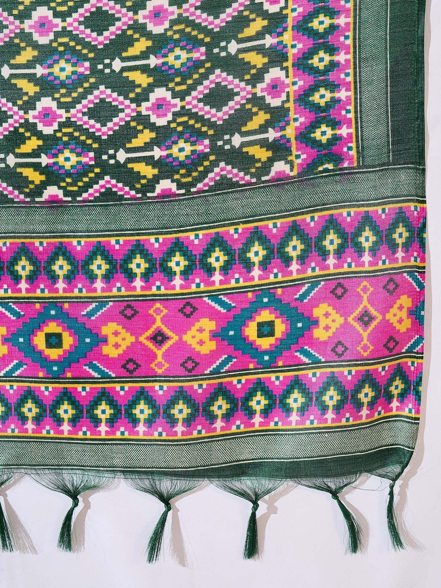 InWeave Green Strappy Kurta Set Green Patola Dupatta - Distacart