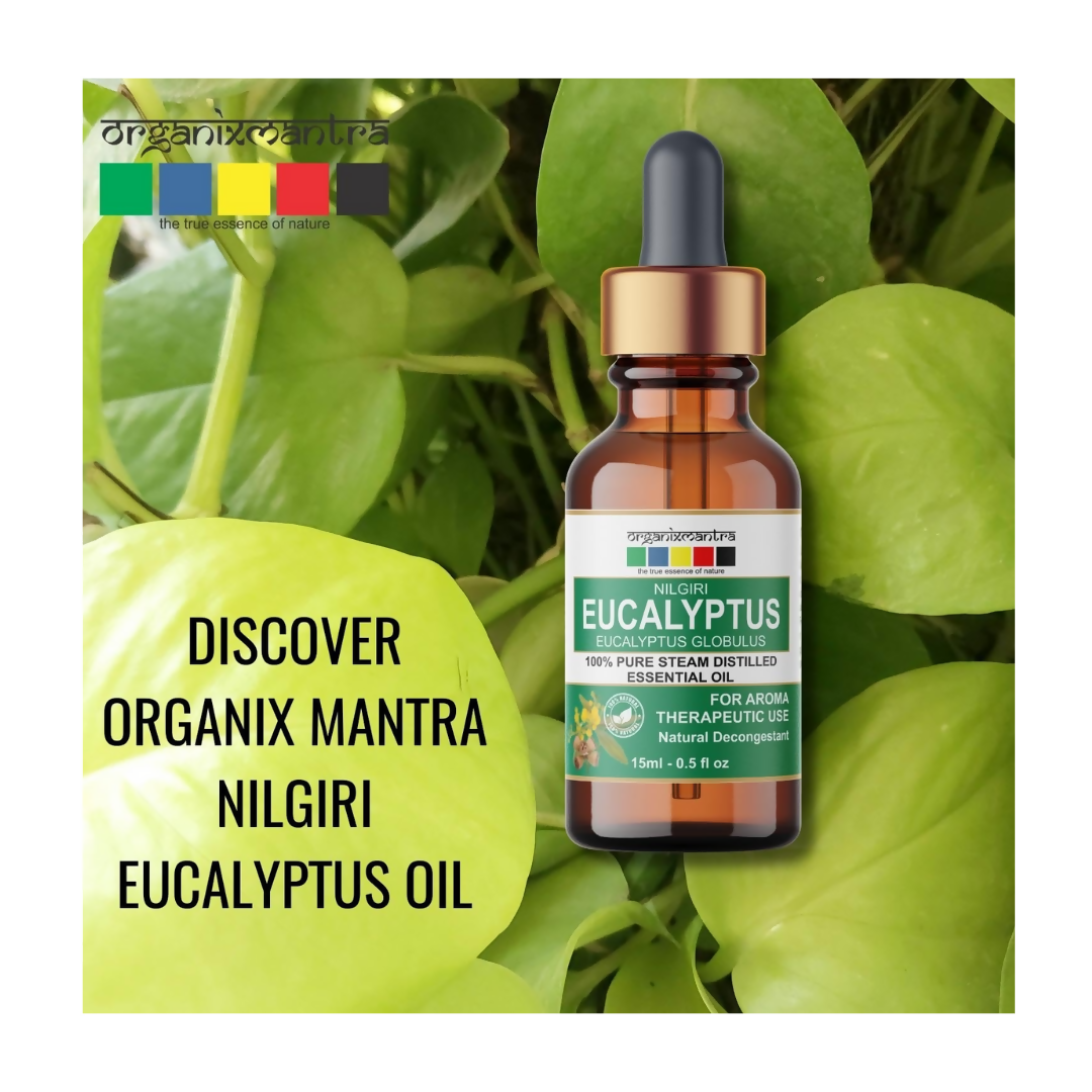 Organix Mantra Eucalyptus Essential Oil for Diffuser, Skin & Hair