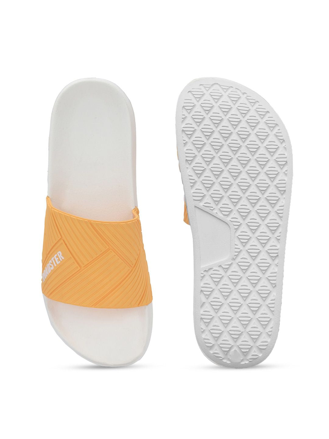 Roadster The Lifestyle Co. Men yellow Textured Slip-On Sliders