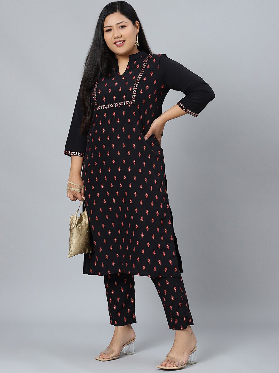 Sztori Floral Printed Regular Kurta with Trousers - Distacart