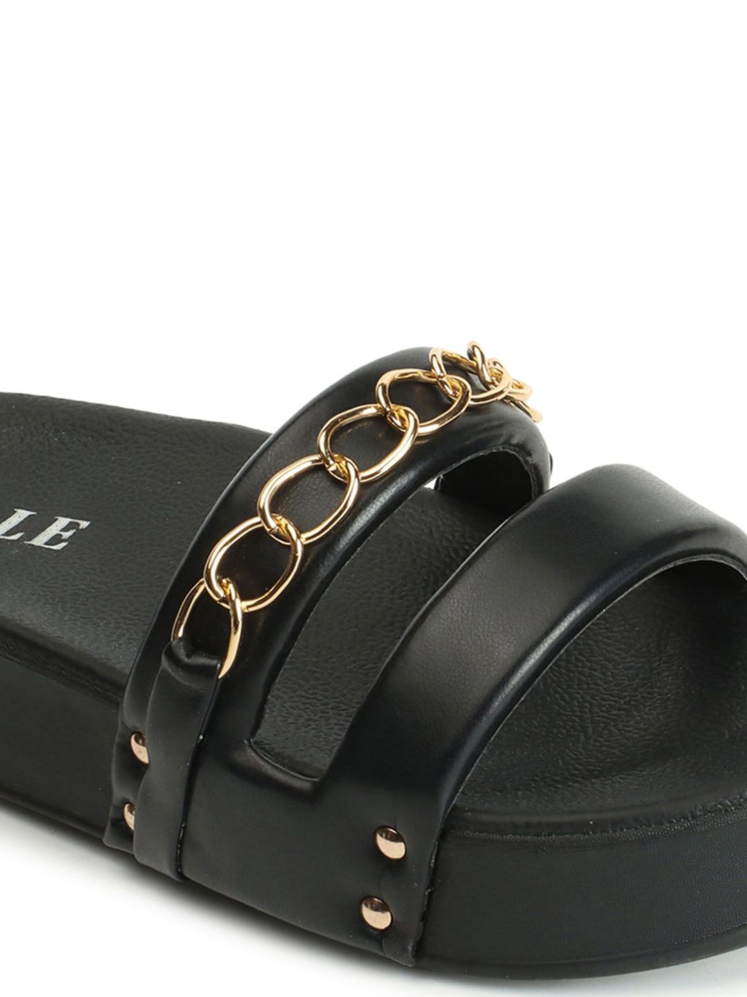 ELLE Embellished Open Toe Flatform Heels