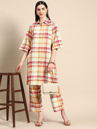 Thumbnail for Anouk X Kaamkaaj Women Pure Cotton Kurta with Trousers - Distacart