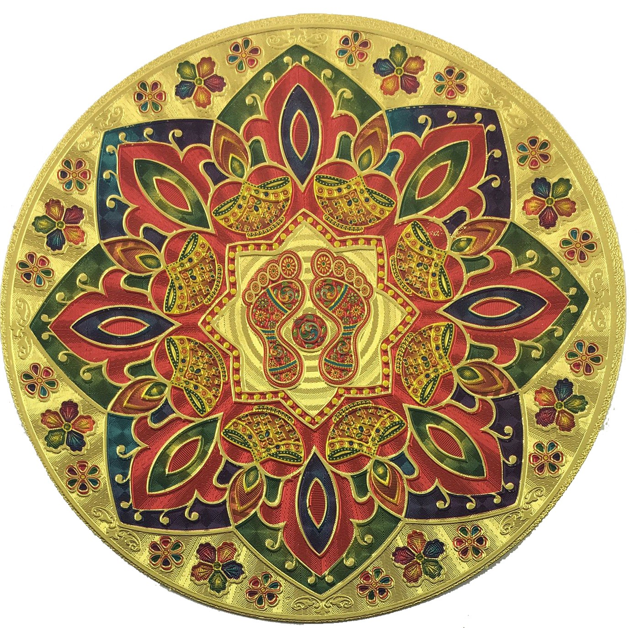 Stickerbazaar Micro Golden Embossing Rangoli Stickers