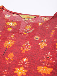 Thumbnail for Anouk Ethnic Motifs Printed Regular Kurta with Trousers & Dupatta - Distacart