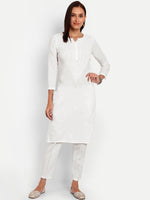 Thumbnail for ADA Floral Embroidered Chikankari Kurta - Distacart