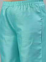 Thumbnail for Sztori Plus Size Floral Printed Round Neck Straight Kurta with Palazzos - Distacart