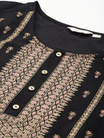 Thumbnail for Sztori Plus Size Ethnic Motifs Printed Kurta - Distacart