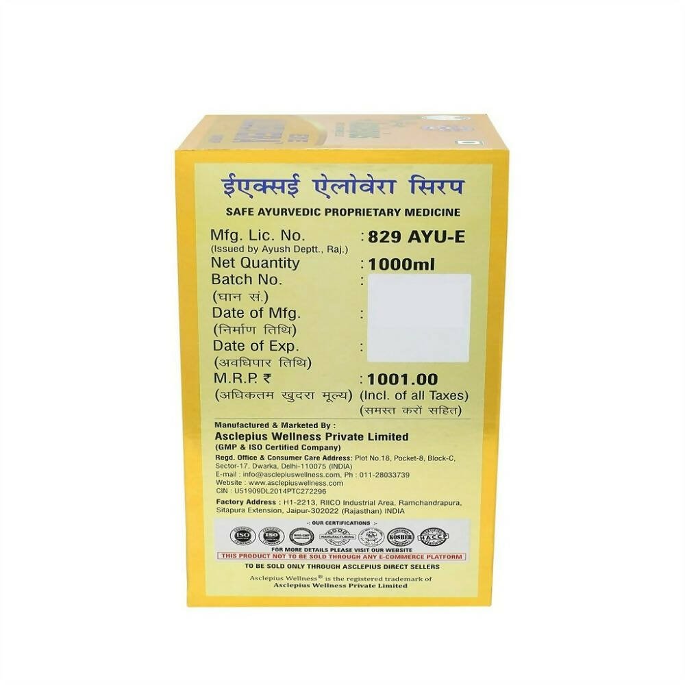 Asclepius Exe Aloevera Syrup - Distacart
