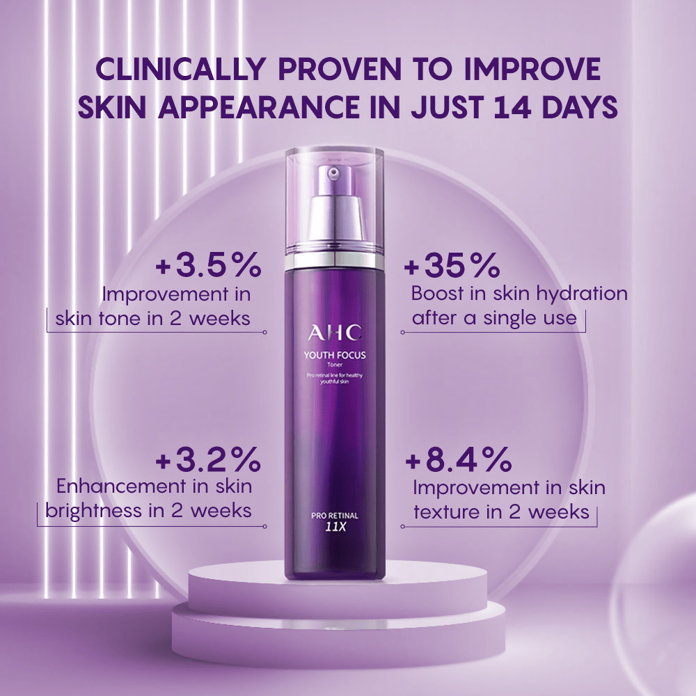 AHC Youth Focus Anti-Ageing Hydrating Face Toner With Pro Retinal 11X - Korean skincare