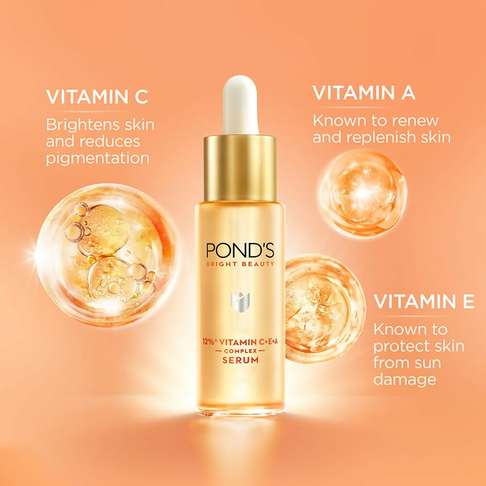 Ponds Bright Beauty 12% Vit C+E+A Serum - Distacart