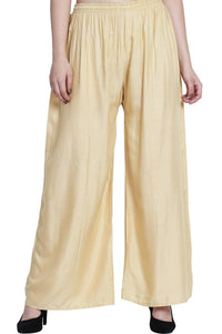 Thumbnail for Asmaani Beige Color Plain Sarara Palazzo
